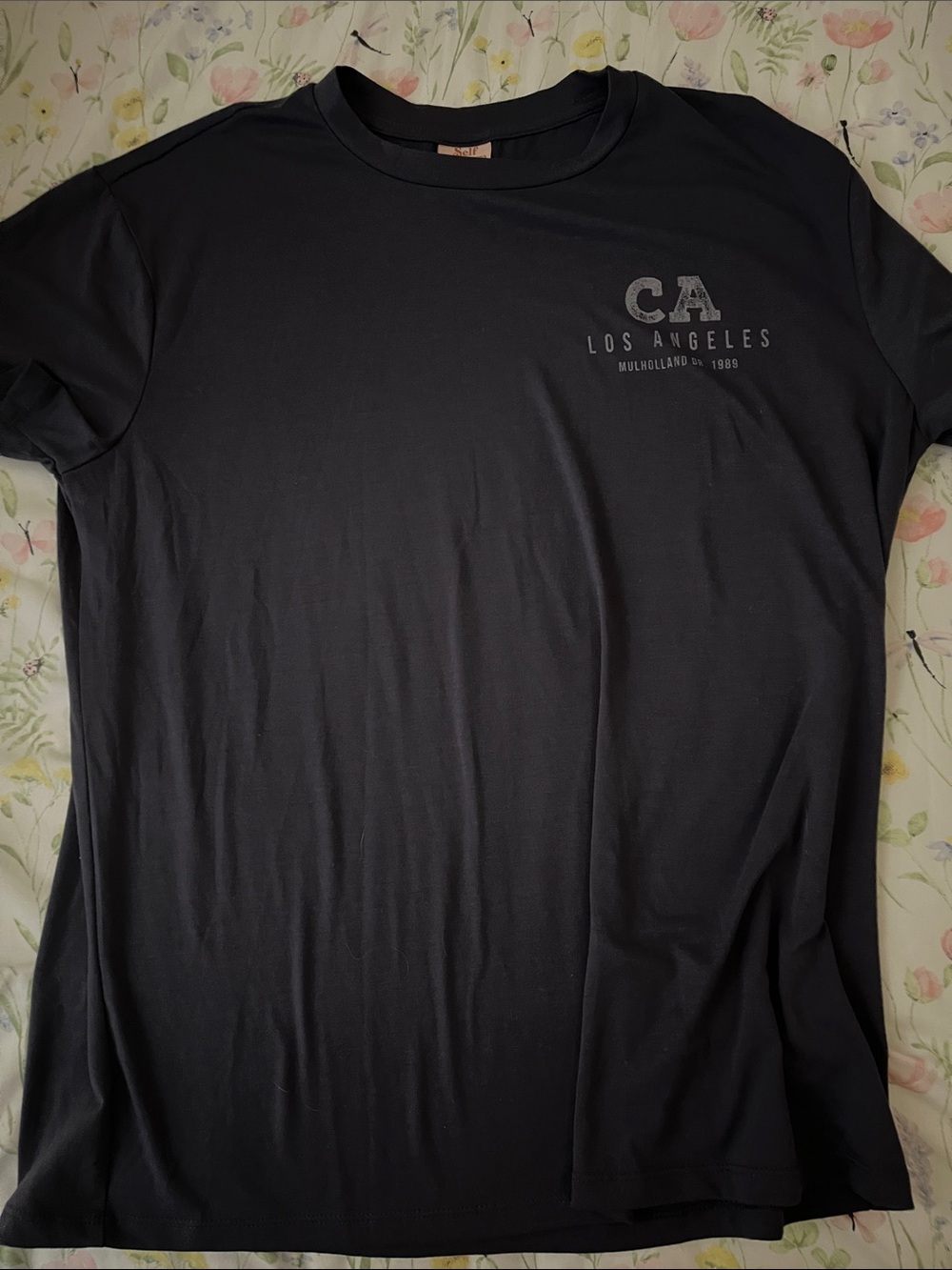 Ya Los Angeles navy Crewneck Short-Sleeve Tee with Chest Logo